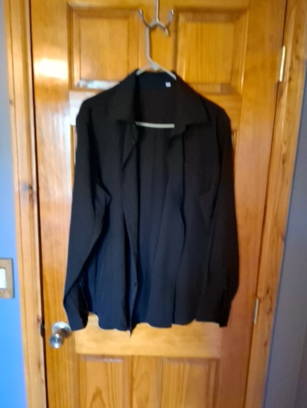 Classic Black Button-Up Shirt Jacket